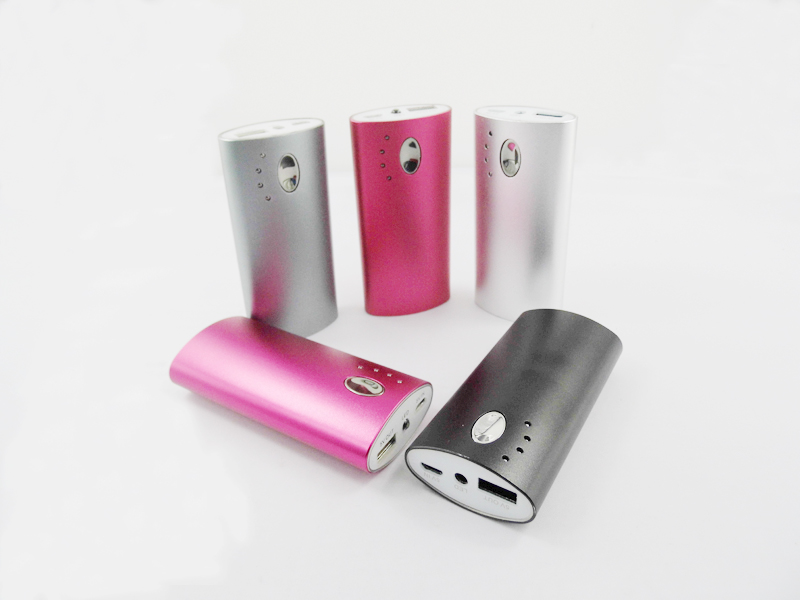 Single U with LED light cute little ellipse 18650 dual mobile power supply power bank aluminum alloy shell (suitable for gifts)