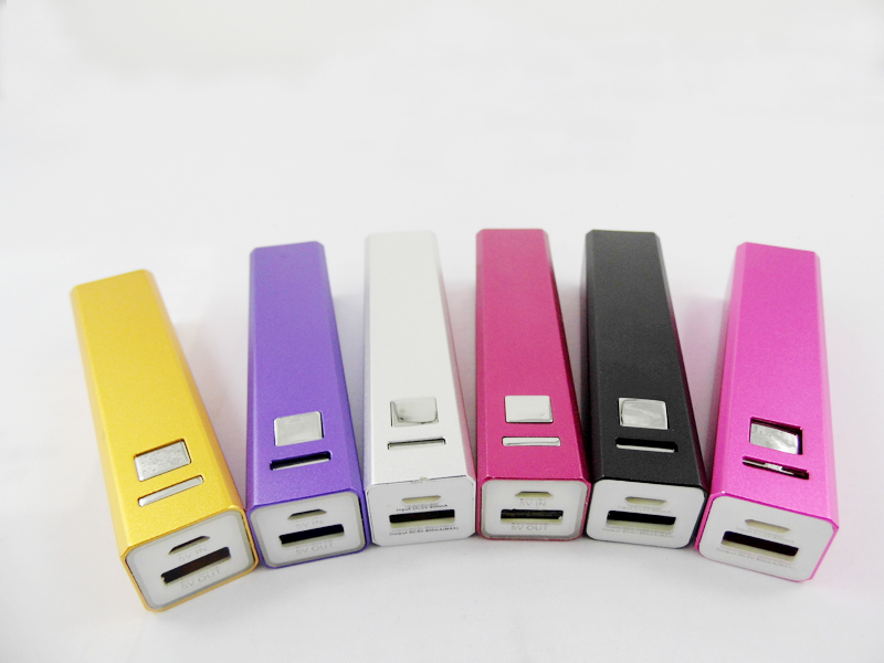 Mini small square tube single 18650 mobile power charger aluminum shell